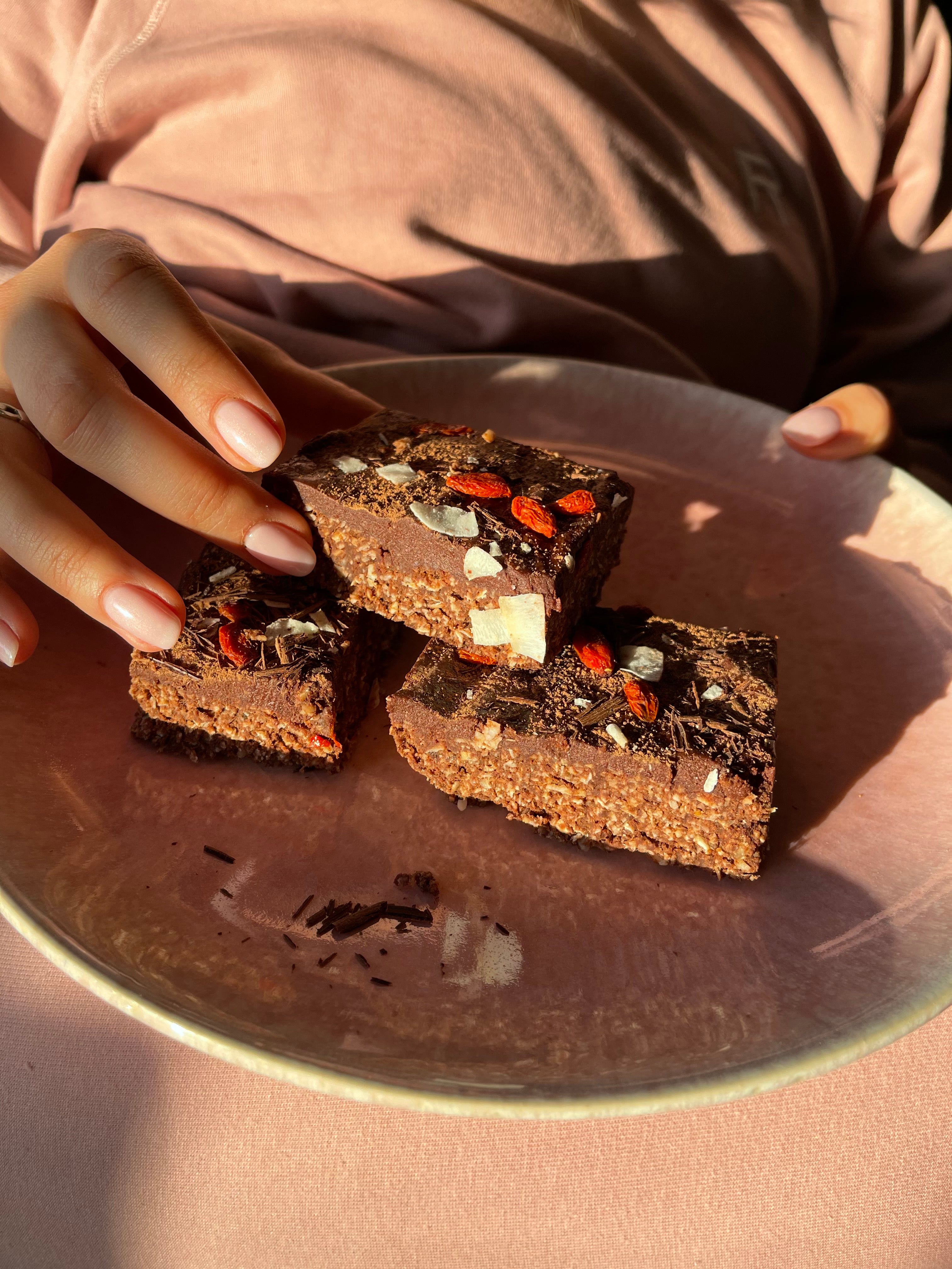 Chocolate Protein Brownies with Goji Berries