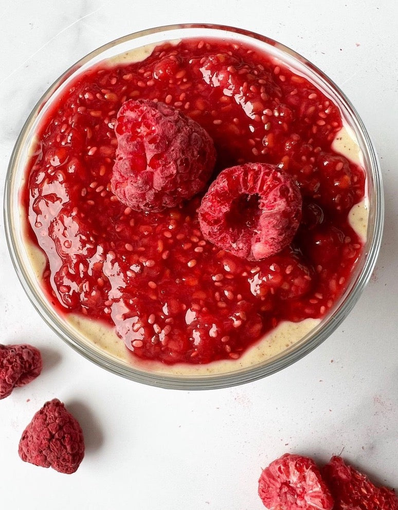 Sunflower Butter Mousse + Wildflower Raspberry Chia Jam